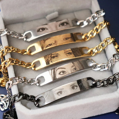 Bracelet gravé avec vos yeux — Personnalisé | Atelier Gohuos