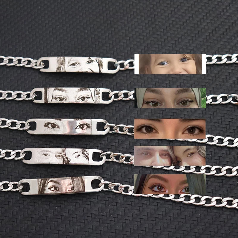 Bracelet gravé avec vos yeux — Personnalisé | Atelier Gohuos